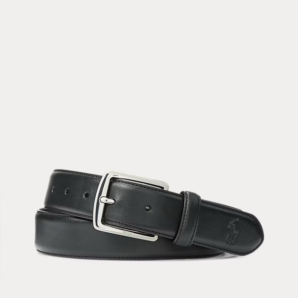 Polo Ralph Lauren Black Leather Dress Belt